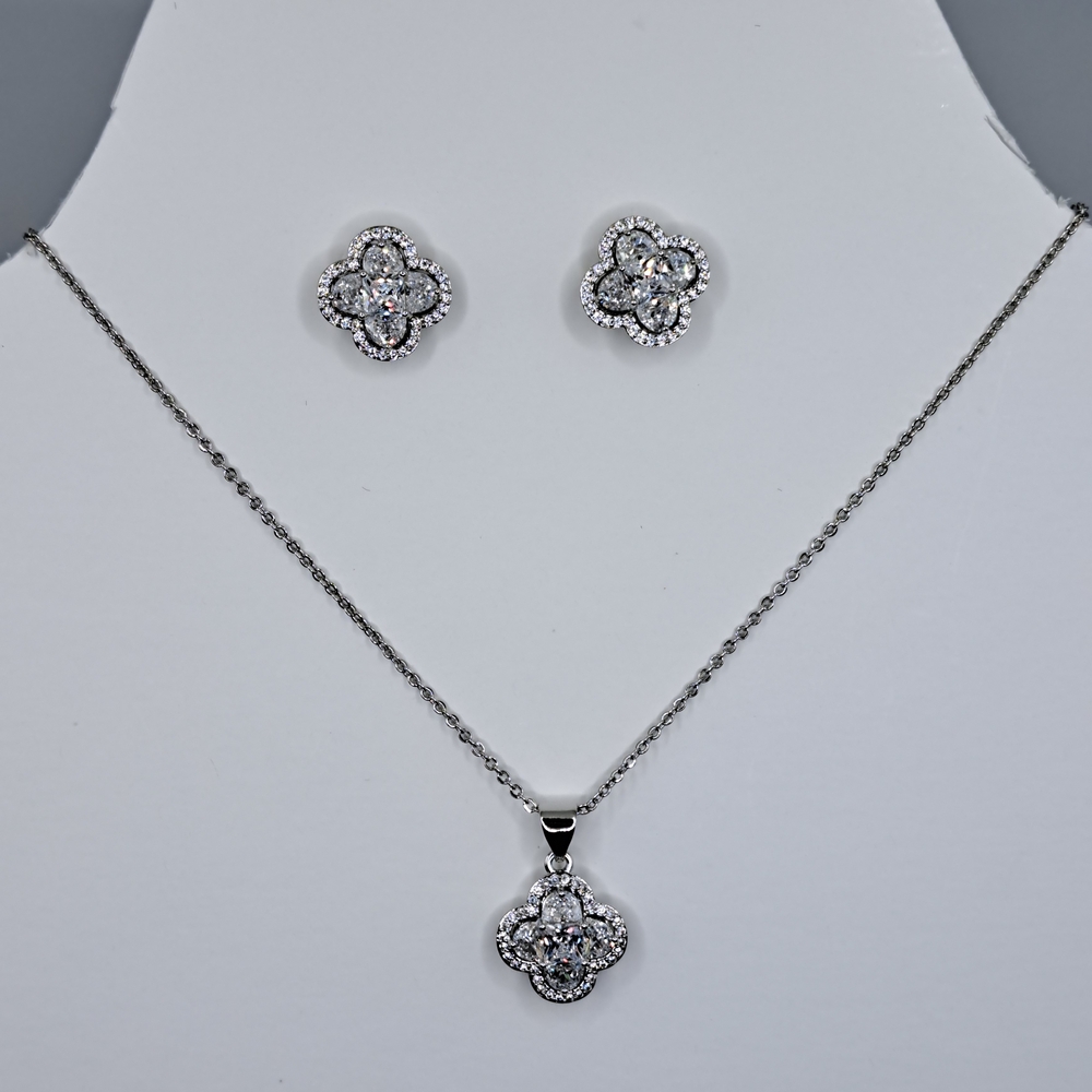 Diamond Frost Necklace, Earring, & Ring Set